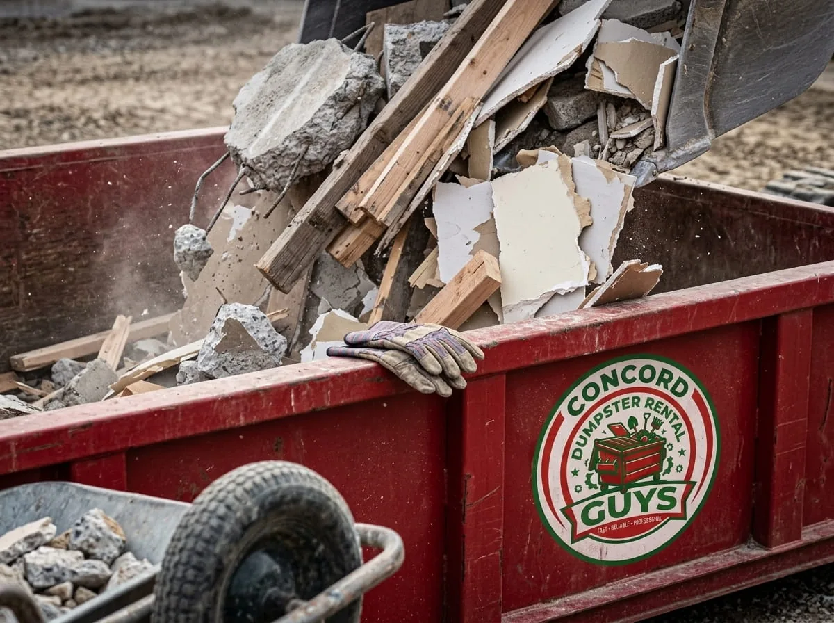 Dumpster rental in Northwest Concord NC Roll-off dumpster rental serving Northwest Concord, NC